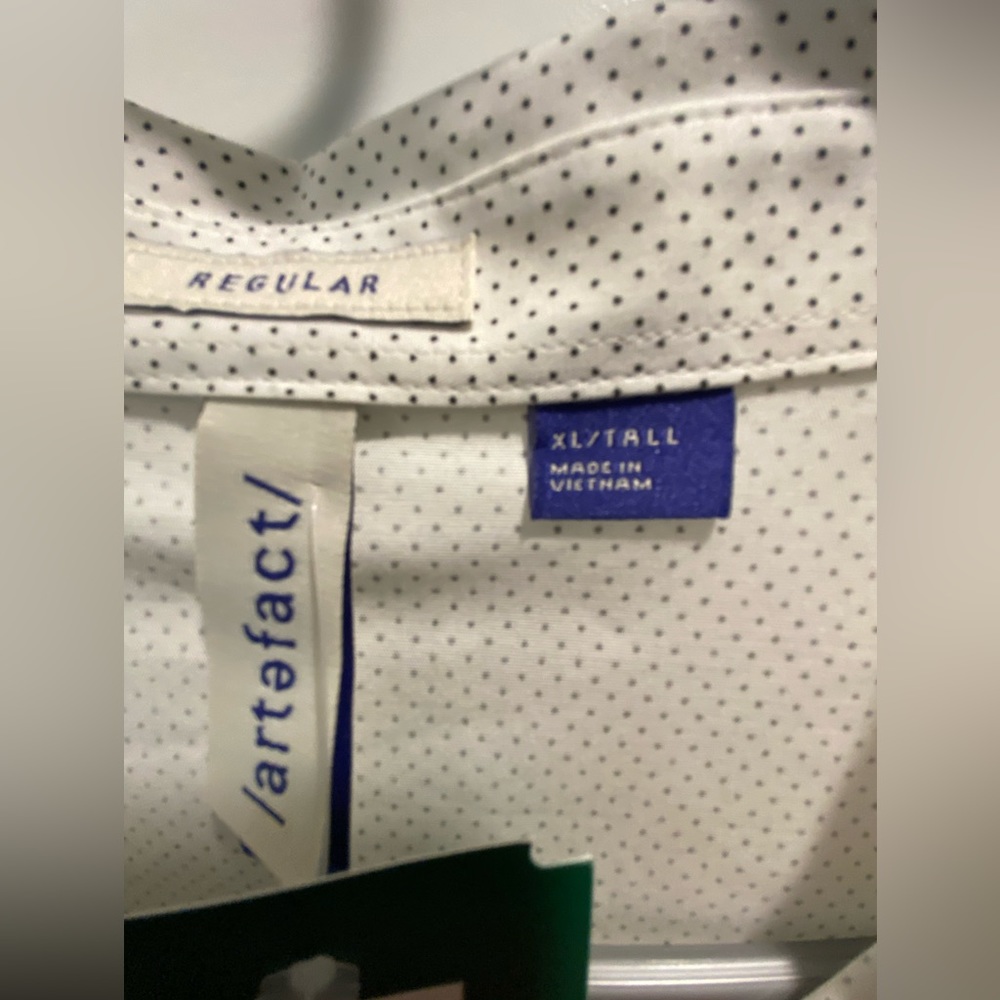 Tags on! Artefact XL Tall Polka Dot dress shirt